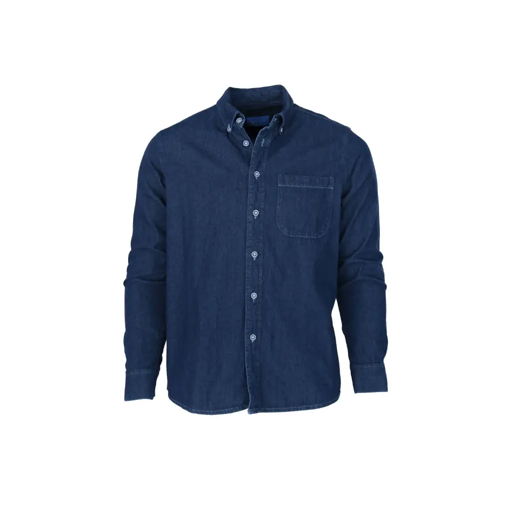 CAMISA BIBO MEZCLILLA CLASICA 44-46 MANGA LARGA